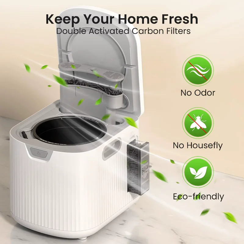 Kitchen Composter Garbage Disposal 3.3L Composting Machine Food Waste Odor-Free Design Kitchen Compost Food Recycler Machine