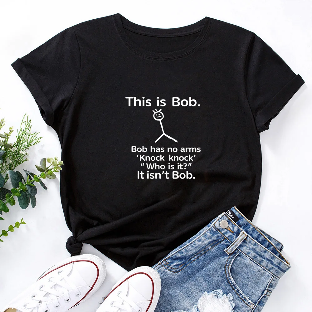 

This Is Bob tshirt funny women short sleeve hipster knock tee shirt