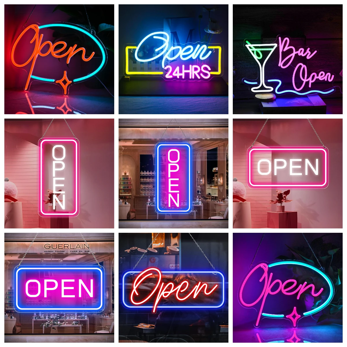 ビジネスや店舗の窓用オープンネオンサイン、usb調光式ネオンライト、パーティー、バー、サロン、コーヒーショップ、クラブ、ホテルの壁飾りに