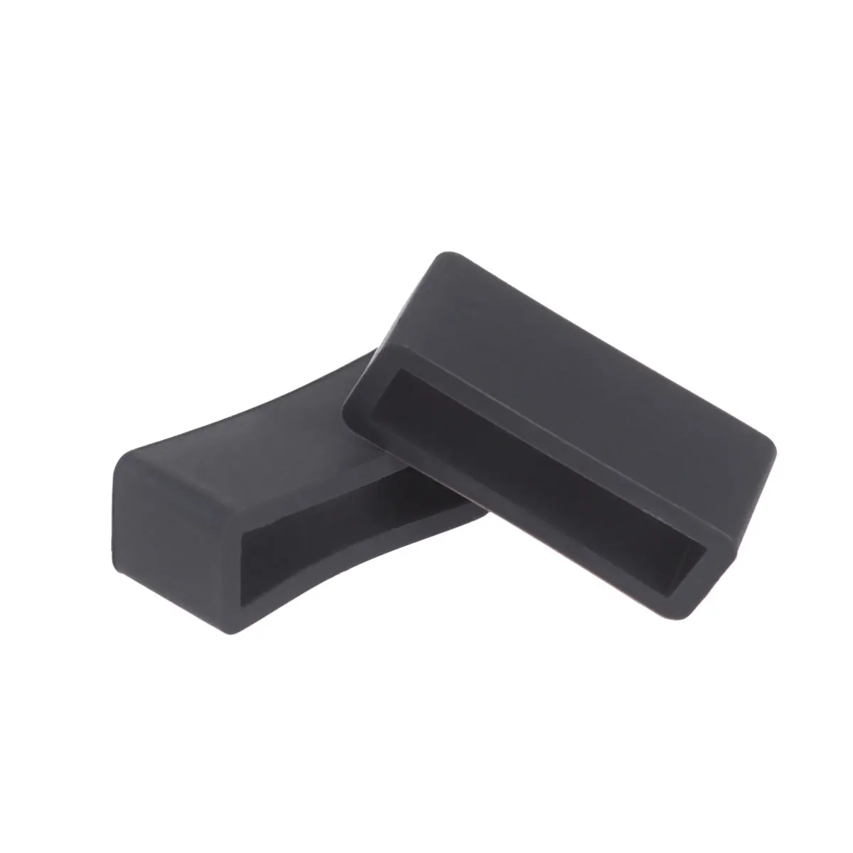 2 szt. 22mm Pierścienie do pasków zegarków z wysokiej jakości materiału, elastyczne, wytrzymałe, łatwe do założenia na nadgarstku, czarne paski do zegarków, uchwyty do pasków zegarków