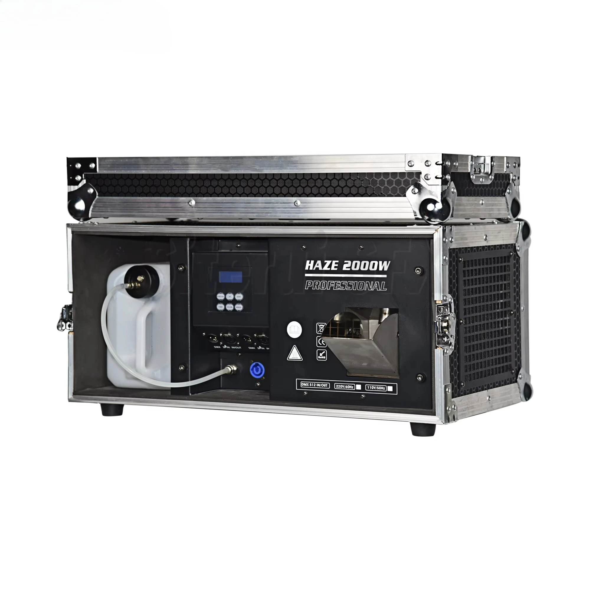 Remote Control DJ Water-Based Haze Machine Morning Haze with DMX Stage Bar Flight Case for Parties