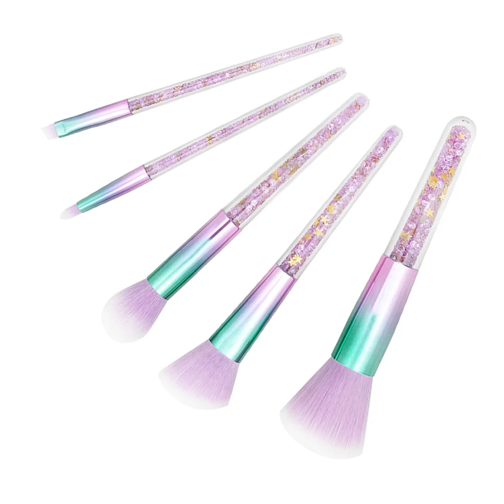 

5 pcs Makeup Set Premium Dense Bristles No Shedding Professional Grade For Flawless Application Daily Use Gift Cosmetics Brush