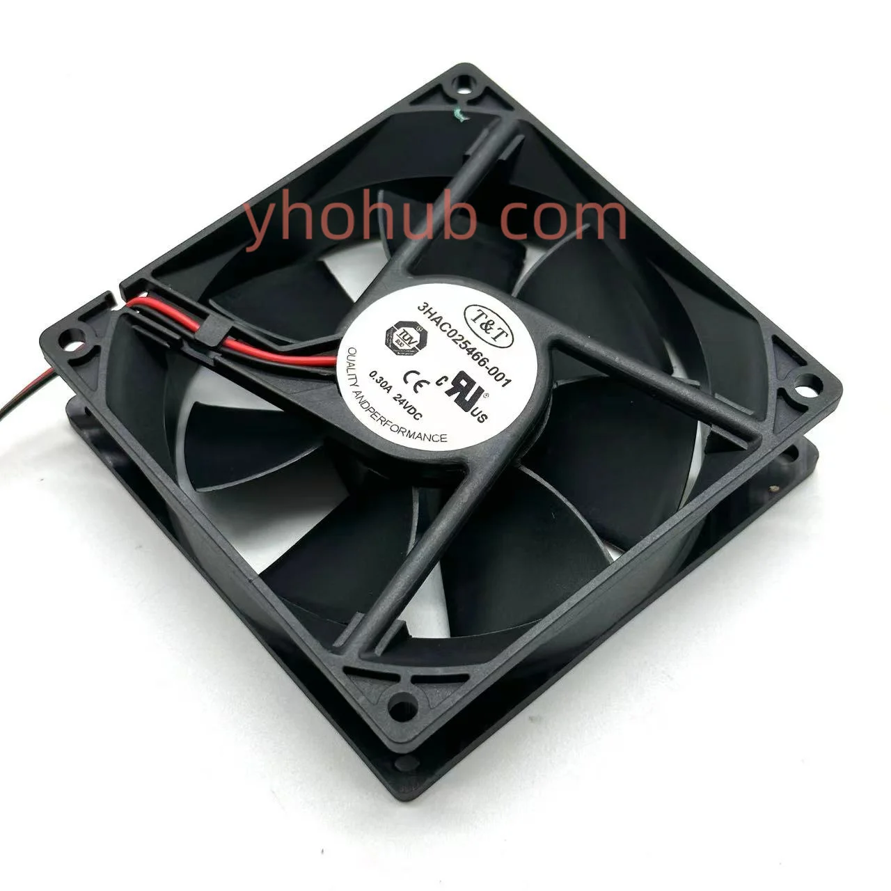 T&T 3HAC025466-001 DC 24V 0.30A 92x92x25mm 2-Wire Server Cooling Fan