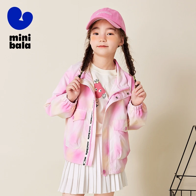 Mini Bala Jacket Boys and Girls Camouflage Jacket 2024 Spring New Arrival Baby Tie-Dye Sun Protection Clothing