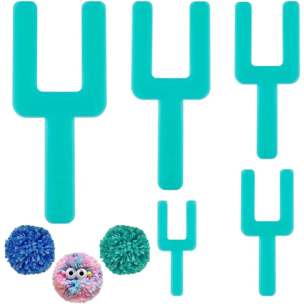 

5 Sizes Acrylic Pompom Maker Fluff Ball Weaver Green Wool Ball Making Tool DIY Wool Knitting Craft Wool Tool for making kit