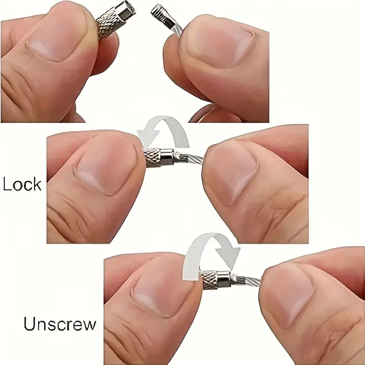 20/40/70/100pcs Wire Keychains Cable Keychain Durable Adjustable Rust Resistant for Organizing Keys Tag DIY Projects Gift image 3