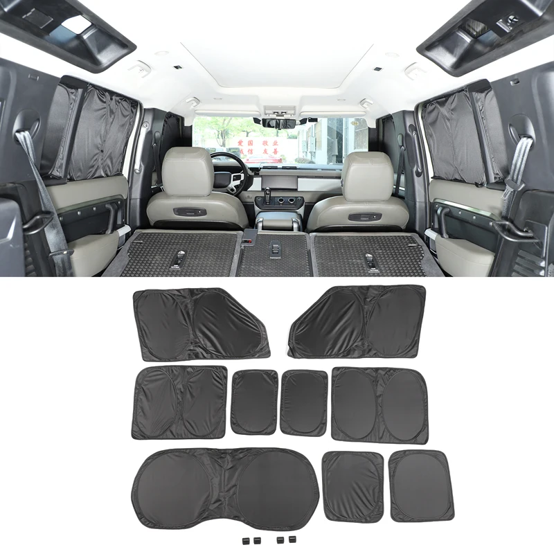 

For Land Rover Defender 90 110 130 2020-2025 Car Full Window Glass Sunshade/Summer UV Sunscreen Reflective Sunshade Car Parts