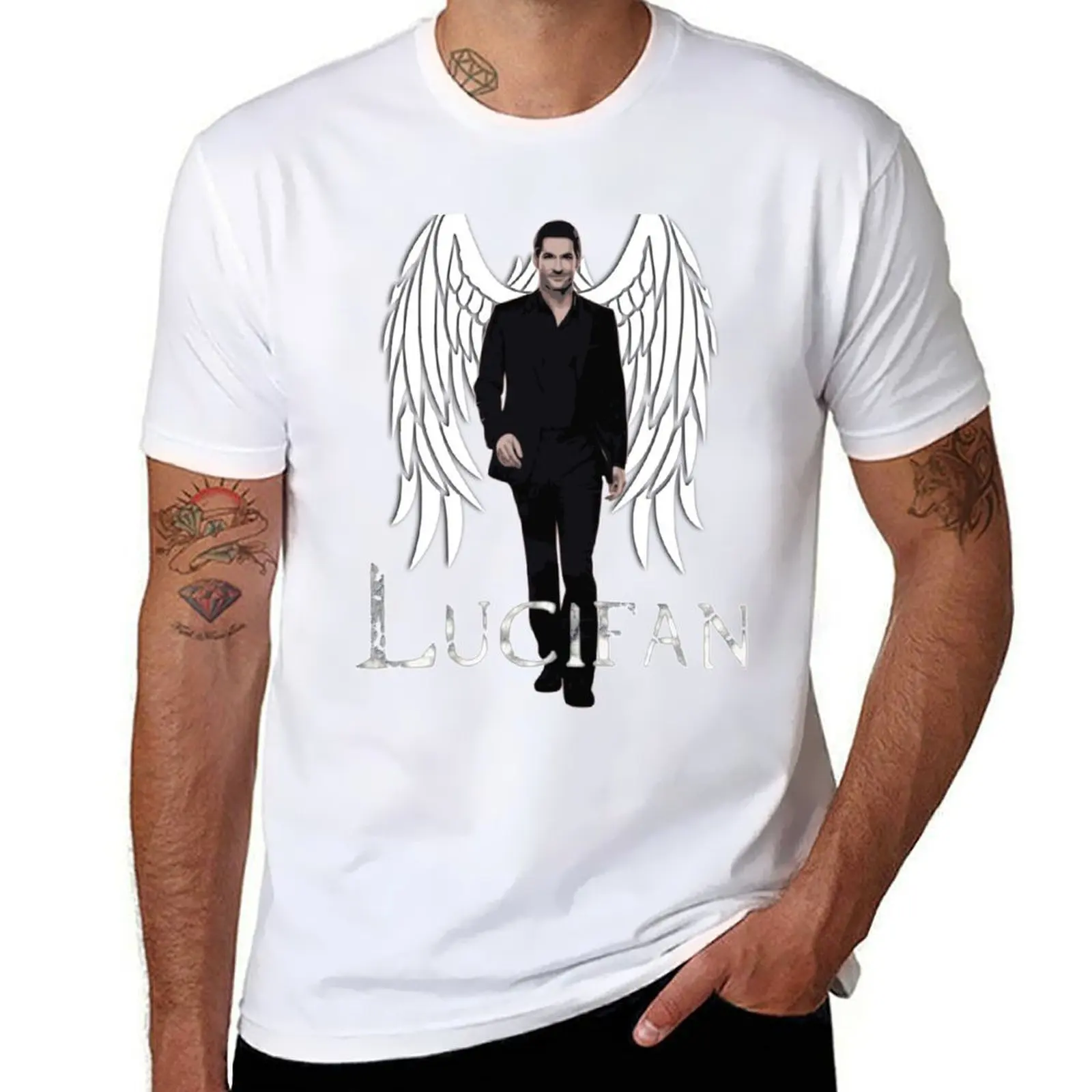 

Lucifan / Lucifer T-Shirt man t shirts cotton t shirt men 100% cotton luxury brand T-Shirt