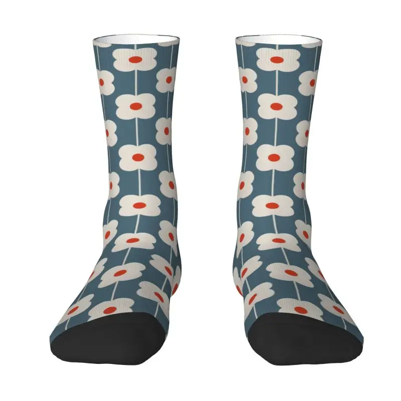 

Cool Mens Orla Kiely Dress Socks Unisex Warm Breathbale 3D Printed Scandinavian Flowers Multi Stem Crew Socks