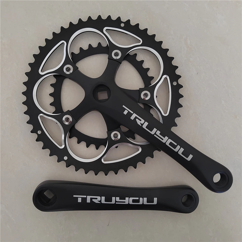 

Road Bicycle Crankset Chainwheel 50T 48T 46T 34T 110 BCD Folding Bike Chainring Double Disc CNC Crank Set 7-10 Speed