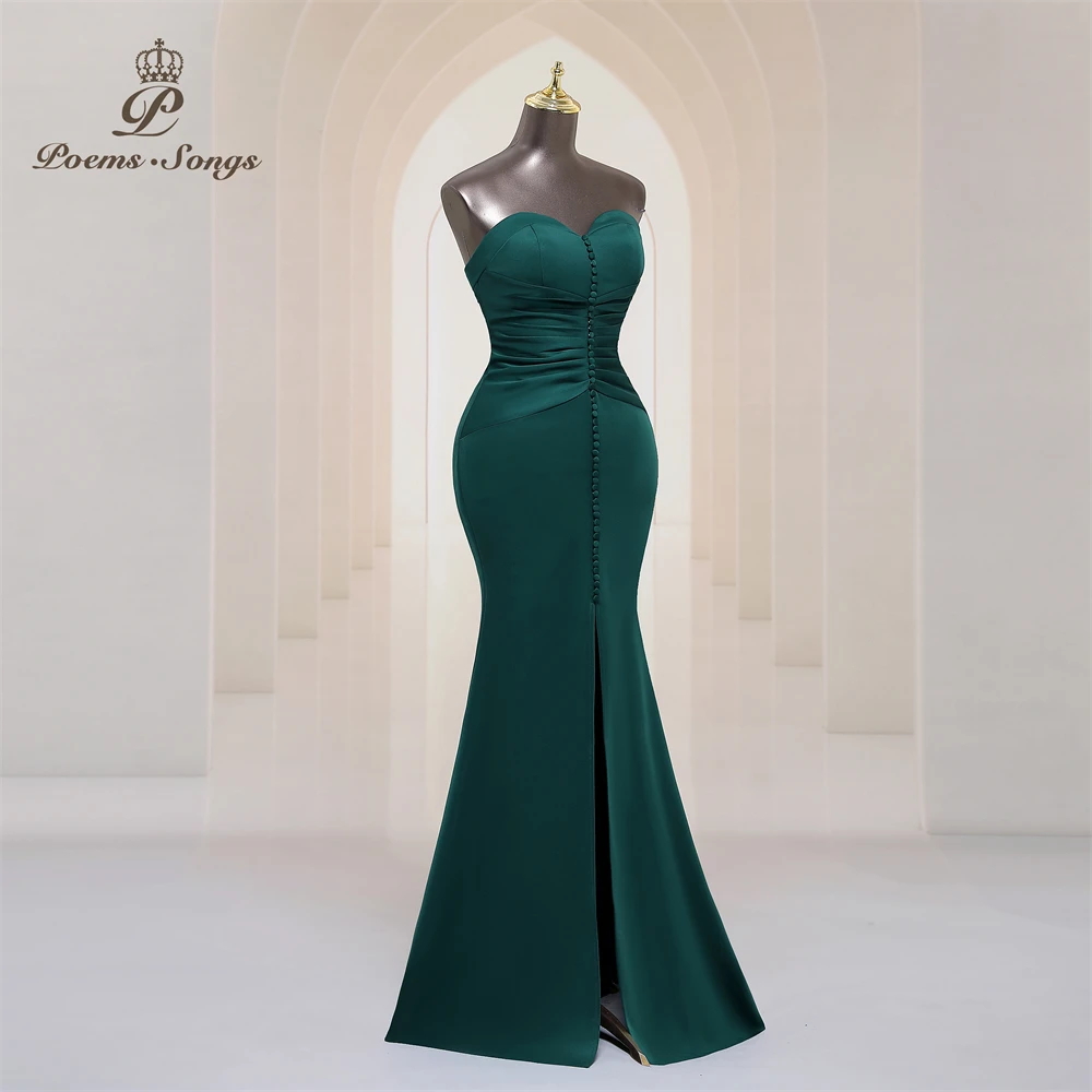 New strapless elegant evening dresses for women robe de soiree de mariage party dress Bridesmaid dresses woman luxury dress