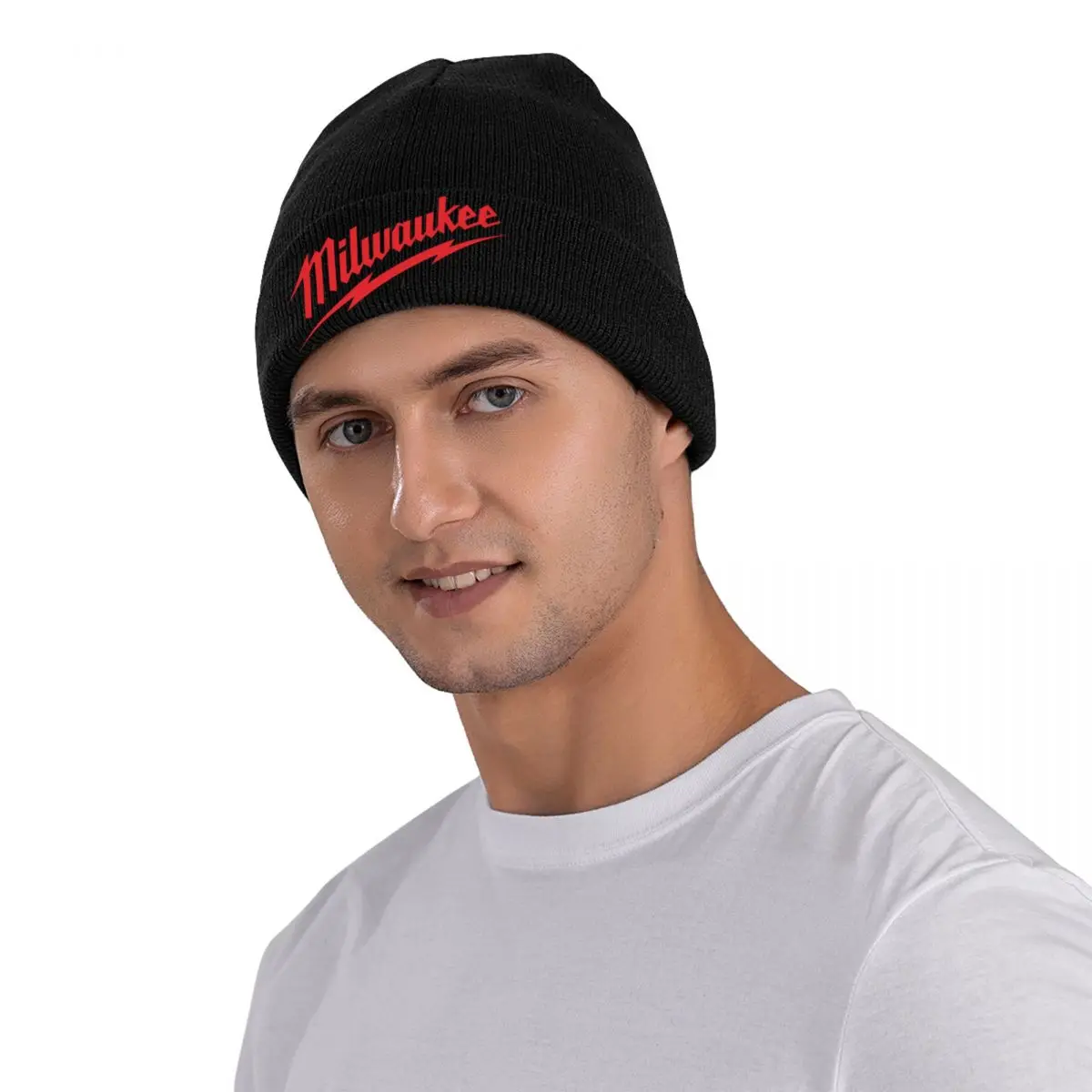 M-Milwaukees Beanie Hats red Casual Caps Female Male Outdoor Knit Hat Winter Custom Elastic Beanie Hat