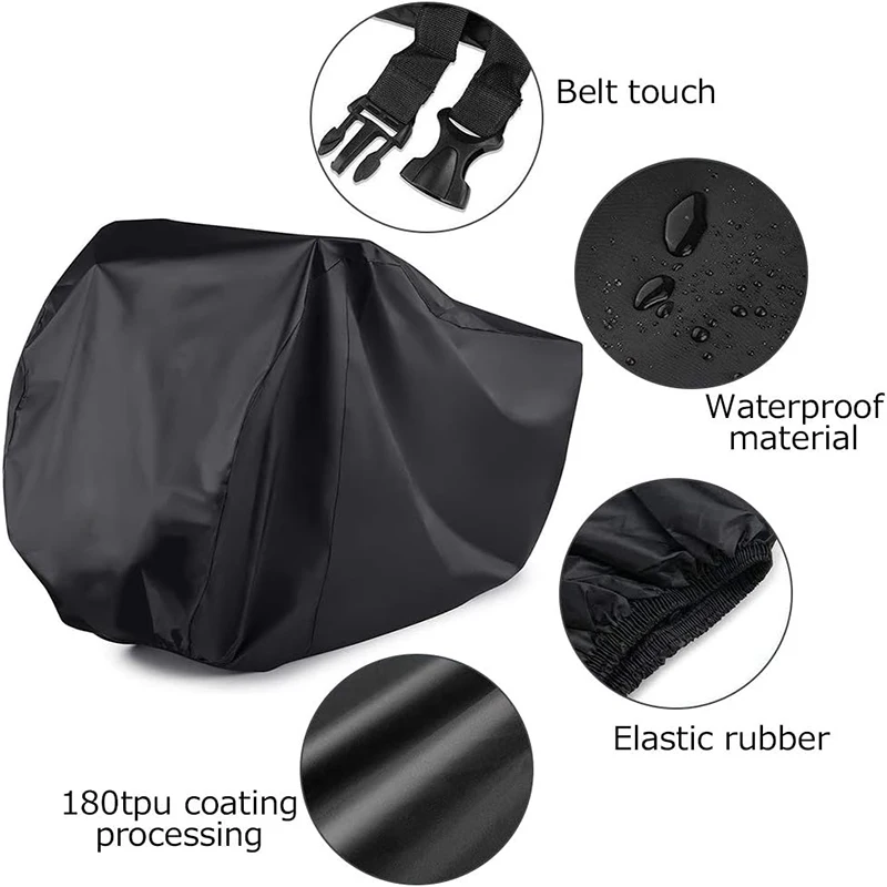 Bicycle Cover for 3 Bikes Waterproof Outdoor Bicycle Storage Anti-UV Cold Weather Rain Snow Wind Proof Tarp Tent Shed Dust Dirt