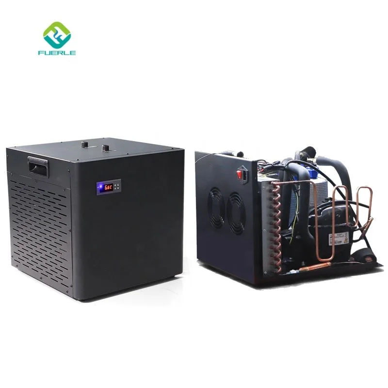 

Pro Mini Chiller Cooling System 0.3hp Water Chiller Ice Bath Cold Plunge Chiller And Filter