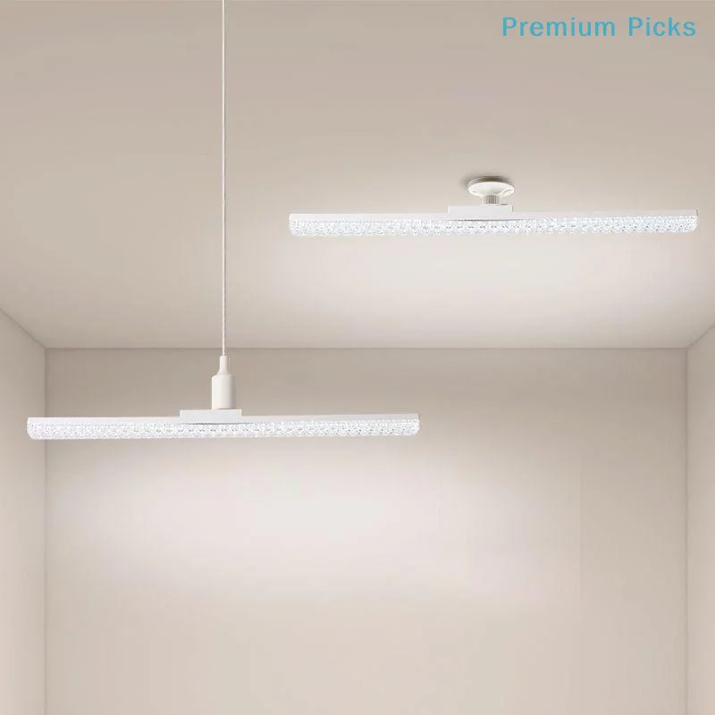 E27 High Brightness LED Strip Bulb 360° Rotatable Direction 20/30/40W Clear Crystal Long Bulb for Basement Storage Lighting