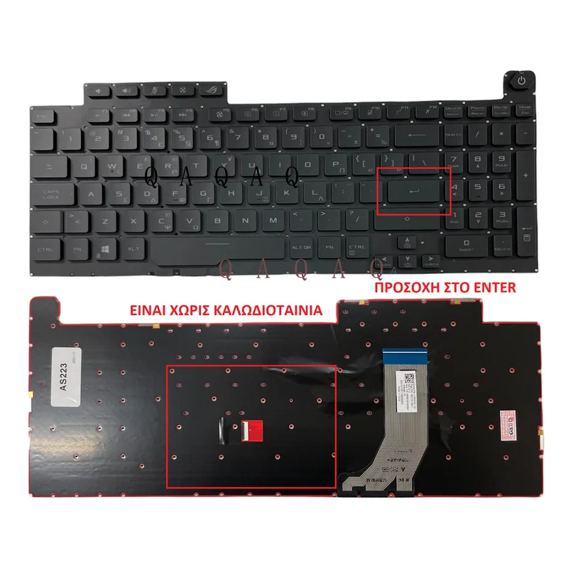

QA New Laptop keyboard for ASUS ROG Strix G731GT G731GV RGB Backlit Keyboa