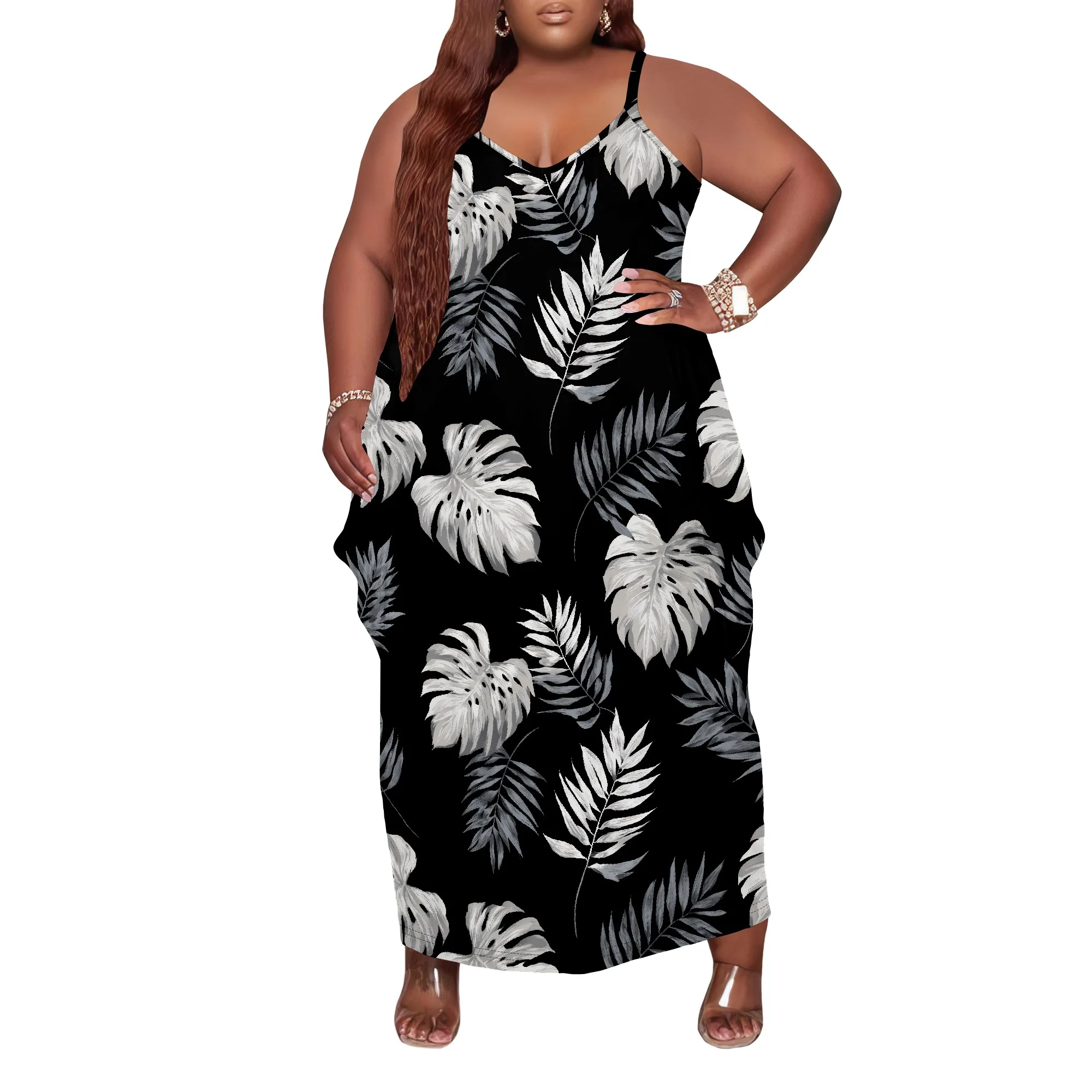 

Women's Casual Maxi Dresses Summer Sexy Stripe Bodycon Long Floor Length Sleeveless Colorful Sundresses Plus Size