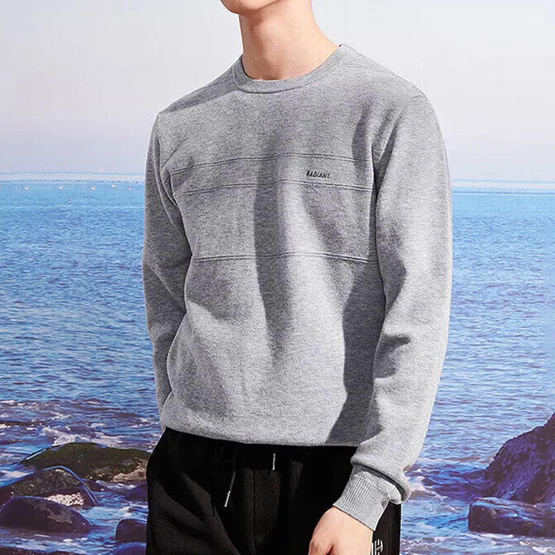 

Men's Long Sve round Ne Knitted Sweater Faionable Autumn Winter Base Layer irt Comfortable Polyester Blend Daily Wear