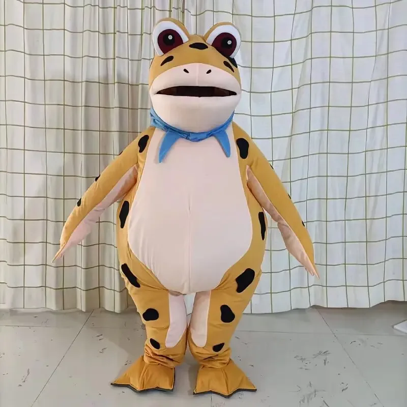 Simbk Inflatable Frog Costume for Kids Performance Clothes for Adult Walking Toad Gas Model Funny Decorations