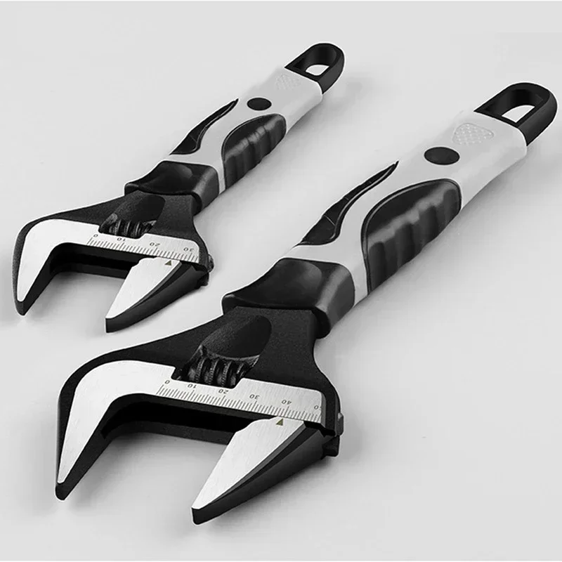 Adjustable Wrench Stainless Steel Universal Spanner Bathroom Wrench Household Large Open High Quality Plumbing Repair Tools