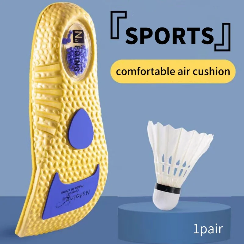 

Sports Shock Absorption Insoles High Elastic Running Sneaker Pads Arch Support Deodorant Breathable Insoles