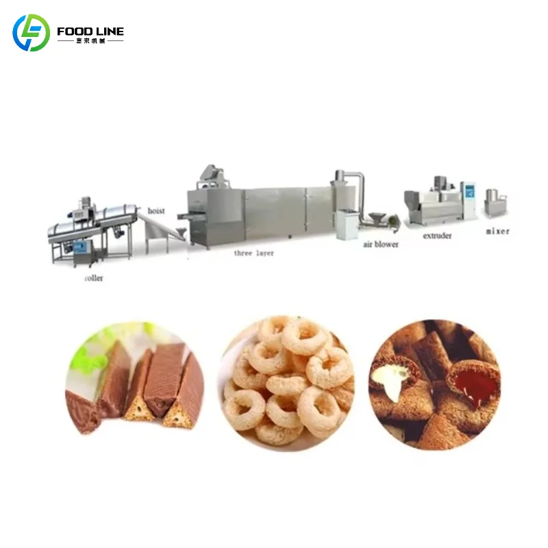 Customized Hot Sale Full Automatic Corn Snack Extruder Corn Puff Making Machine Puffed Snack Machine