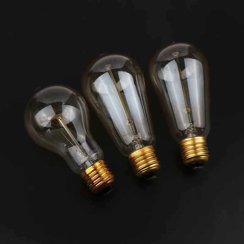 레트로 빈티지 LED 필라멘트 백열 전구, 노란색 전구, 홈 데코, 빈티지 램프, 220V, 110V, E27, 40W