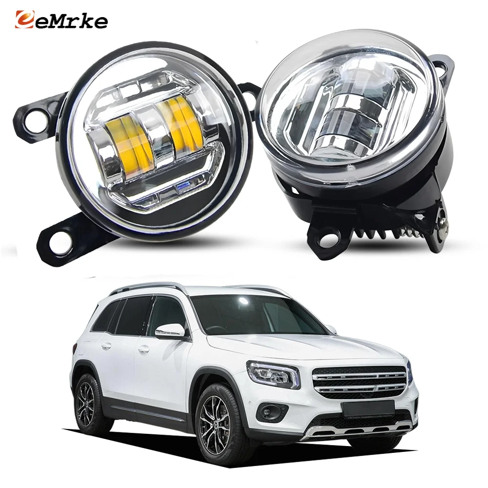 Обновленные светодиодные противотуманные фары DRL для Mercedes-Benz GLB-Class X247 GLB200 GLB250 2019-2025, замена заводских противотуманных фар H11, 30 Вт / или 14 Вт
