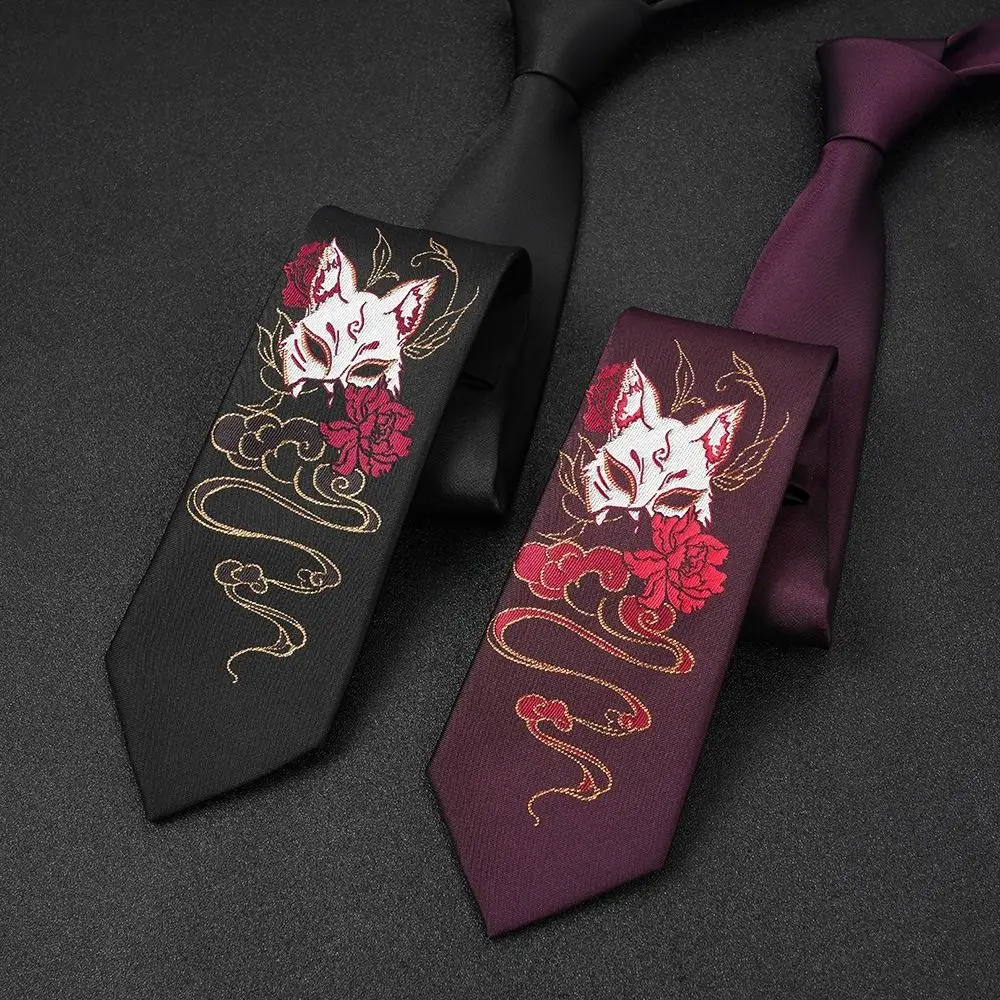 

Gifts Women Jacquard Prting Costume Accessories Props Necktie Chinese style Anime Neck Tie Cosplay Tie Men Ties JK Uniform Ties