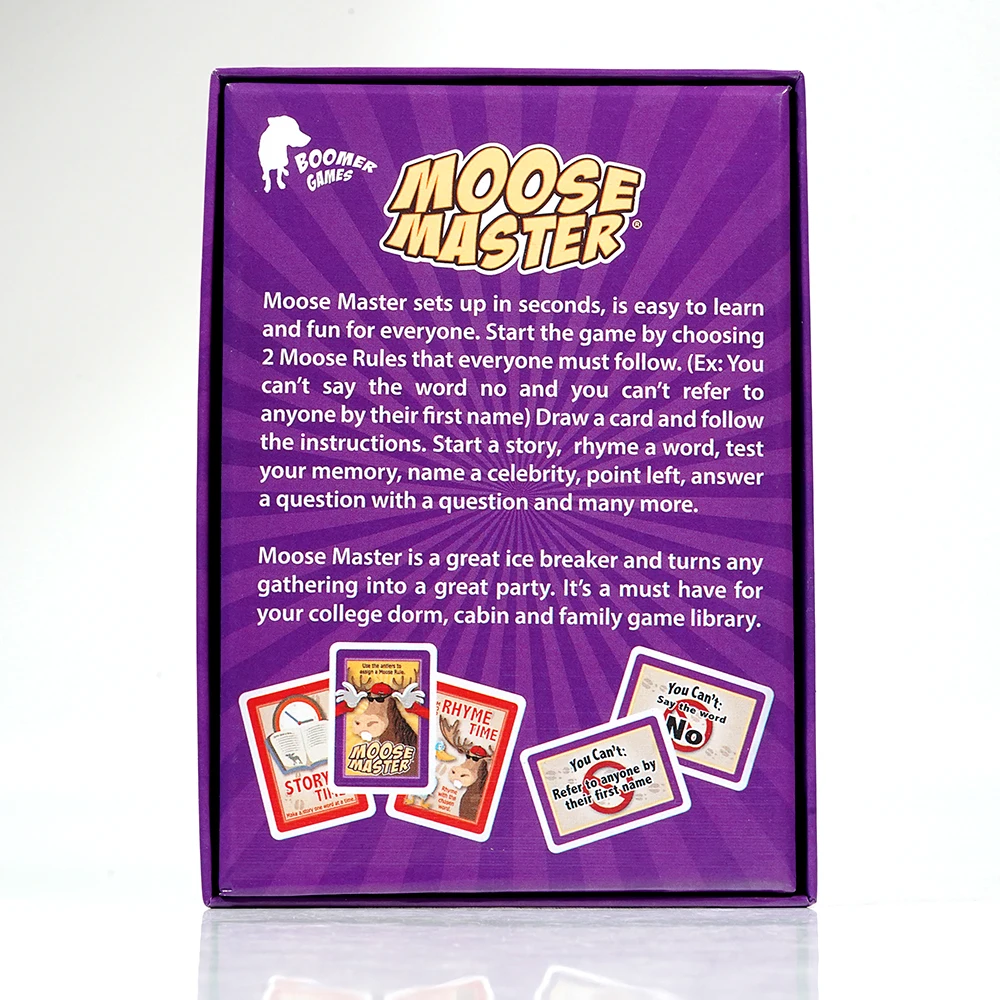 Moose Master Card Game Laugh Until You Cry or Pee Your Pants Fun Your Cheeks Will Hurt from Smiling and Laughing