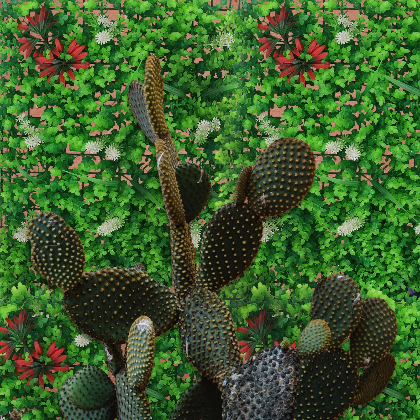 

1pc Simulated Plant Wall Artificial Green Decor Door Adornment Plastic Background Wall Hanging Flowers Household Decor