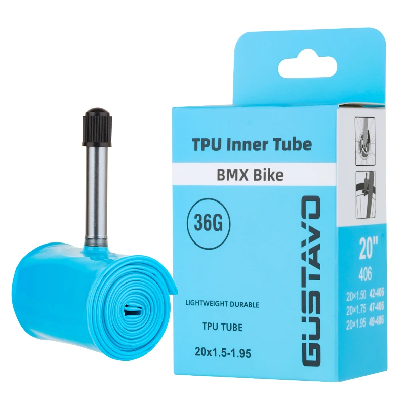 AliExpress NONE GUSTAVO TPU Bike Inner Tube 20" 406 20x1.5 1.75 1.95（406）SCHRADER Valve 45mm BMX Bicycle Tire Tyre Tubes