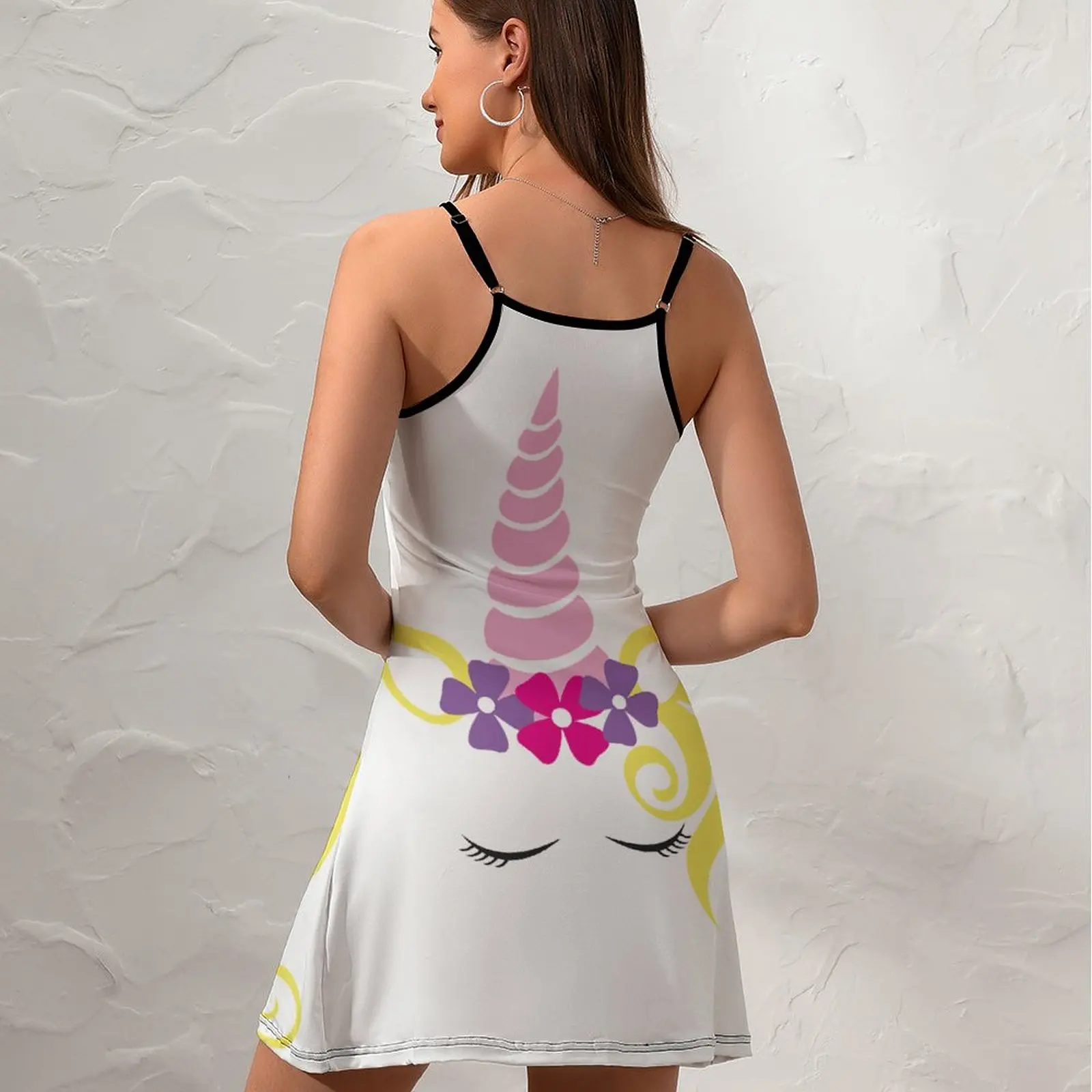 Divertidos De Unicornio En Verano For Sale Unique Exotic  Woman's Dress  Women's Sling Dress Funny Cocktails Dresses