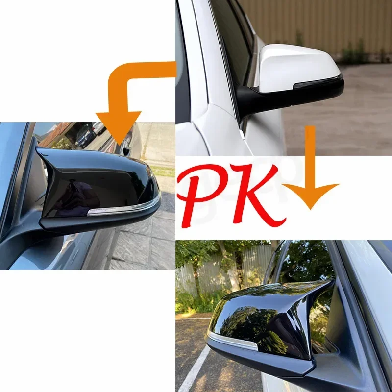 Coque de rétroviseur latéral de voiture en fibre de carbone, BMW Série 5, 6, 7, F10, F11, F18, F07, F12, F13, F06, F01, F02, LCI, Noir, Look, 2x
