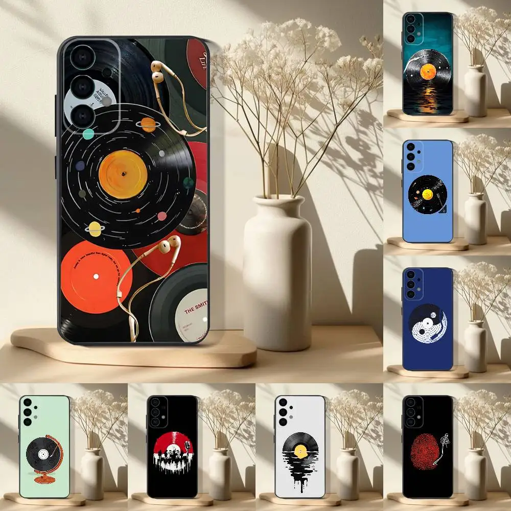 

Vinyl DJ Record Art Phone Case For Samsung S 25,24,23,22,30,21,10,9,Ultra,Plus,Lite,FE,4,5G Black Soft Case