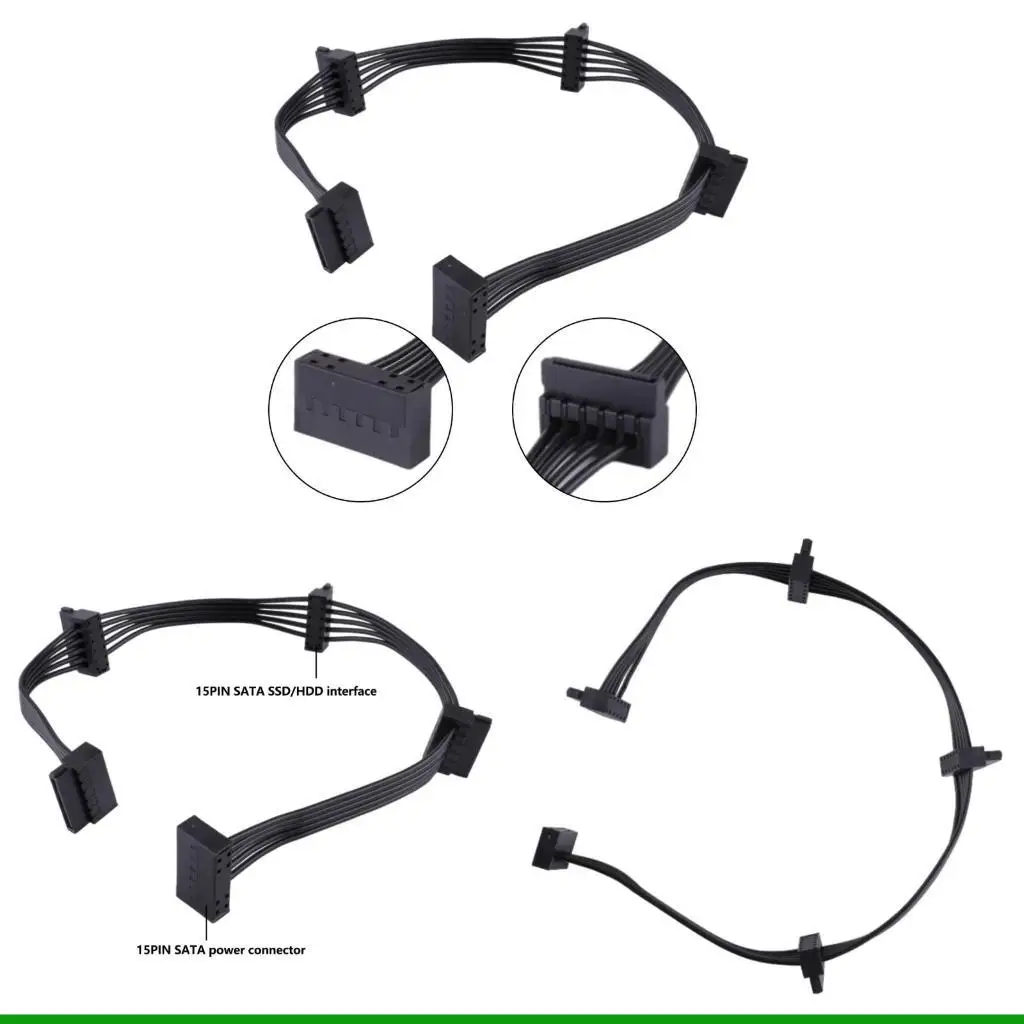 

U55C Multi Port Power Splitter 15Pin 1 to 4 Hard Drive Power Cable