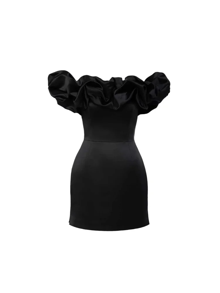 Женское облегающее платье с оборками, белое мини-платье с открытыми плечами, в стиле Звезд, для клуба, для лета