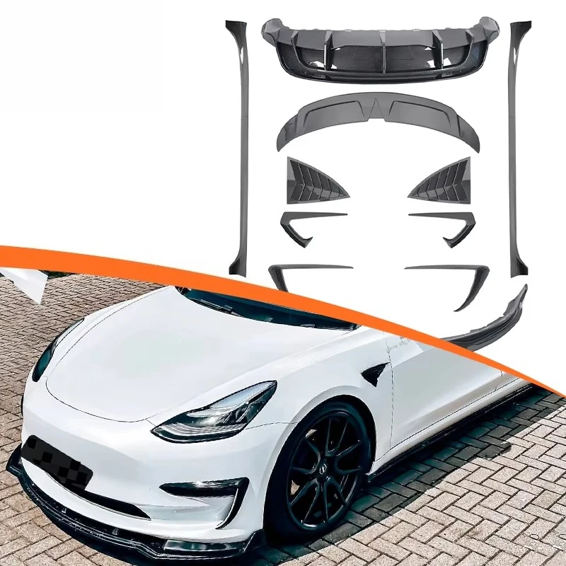 

2019-2024 Model Y Sports Bodykit Front Lip Side Skirts Rear Lip Spoiler ABS Fender Air Dam Easy Install Wholesaler