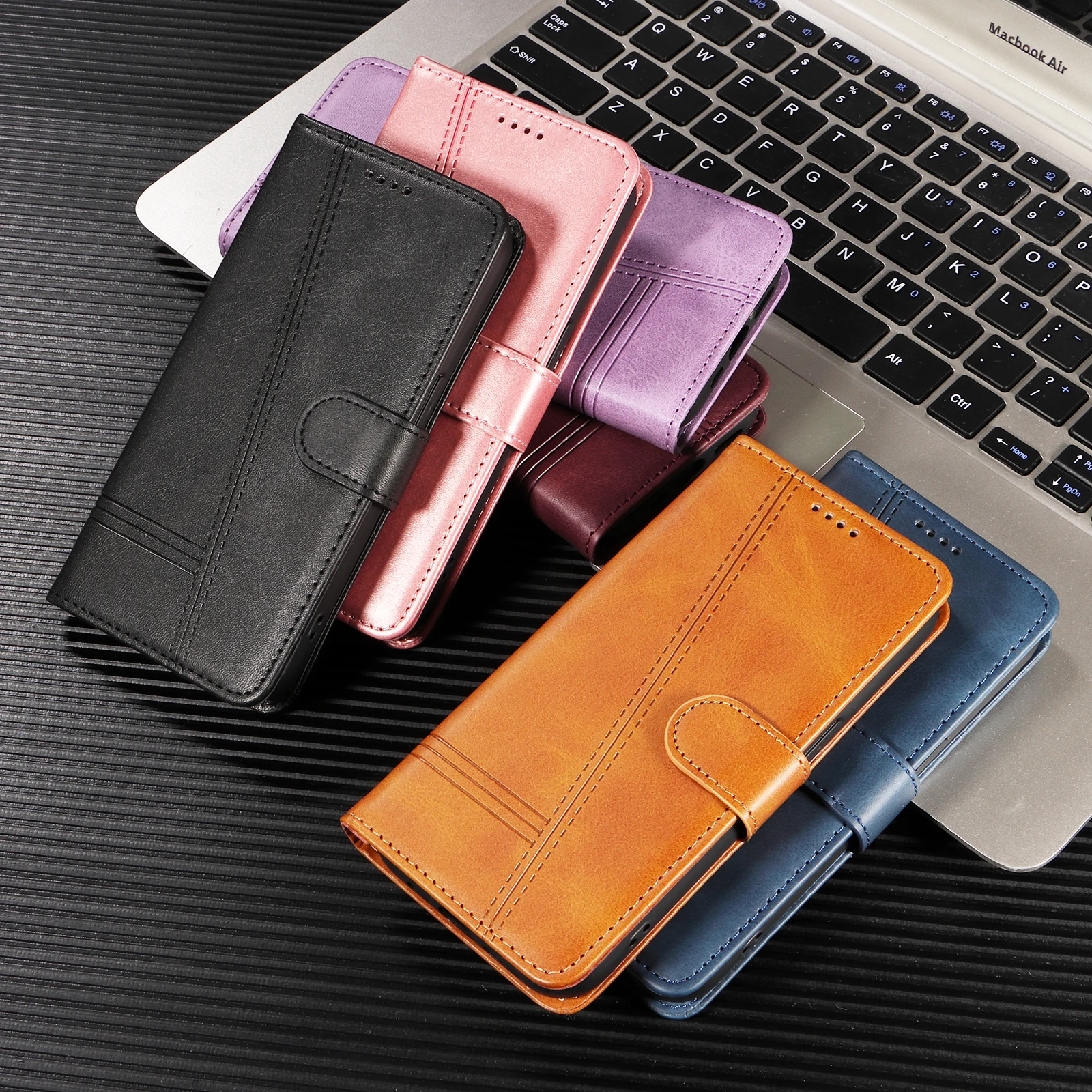Funda tipo billetera con tapa para Samsung Galaxy J3 2016 J5 Prime J7 A3 2017 A5 J4 Plus J6 A6 A7 A8 A9 2018 A310, funda de cuero PU para teléfono con tarjetero