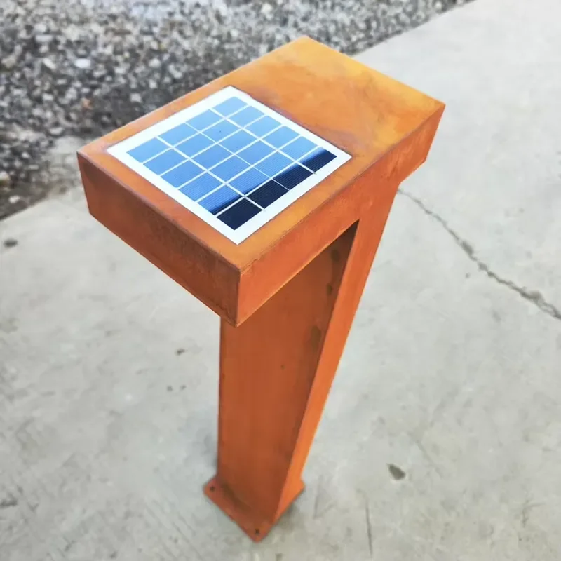 

Modern European Style Corten Steel Bollard Light for Garden Lighting