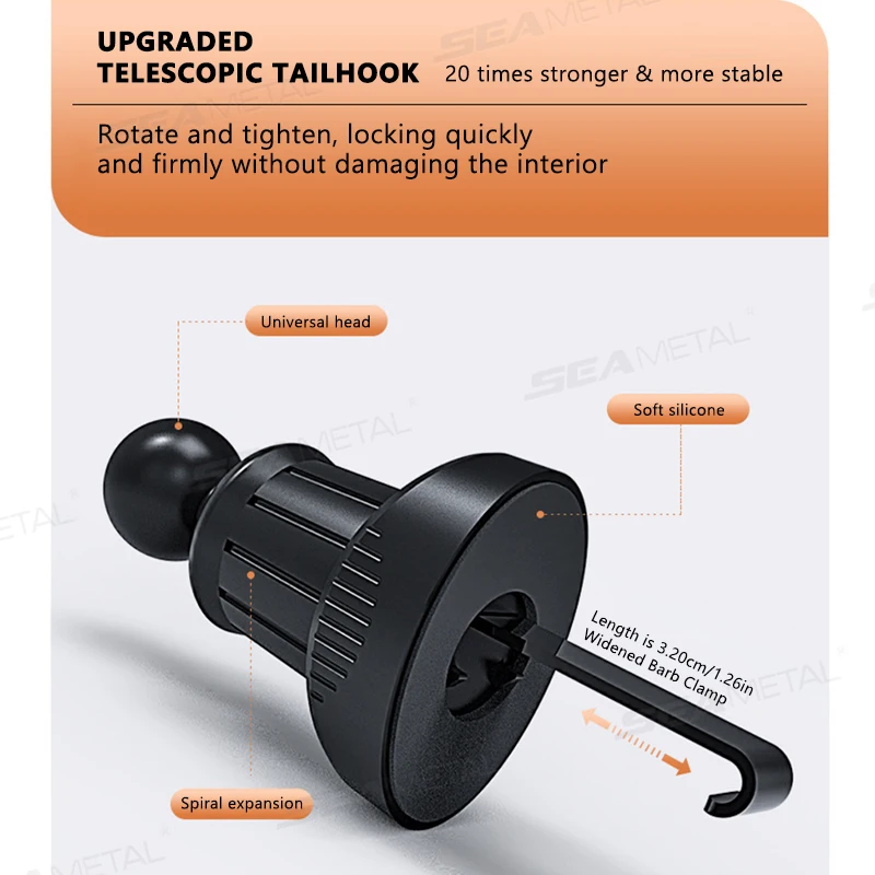 SEAMETAL Car Cup Holder Air Outlet Vent Drink Bracket Foldable Auto Drink Rack Stand For Water Bottles Stable Auto Organizer image 5