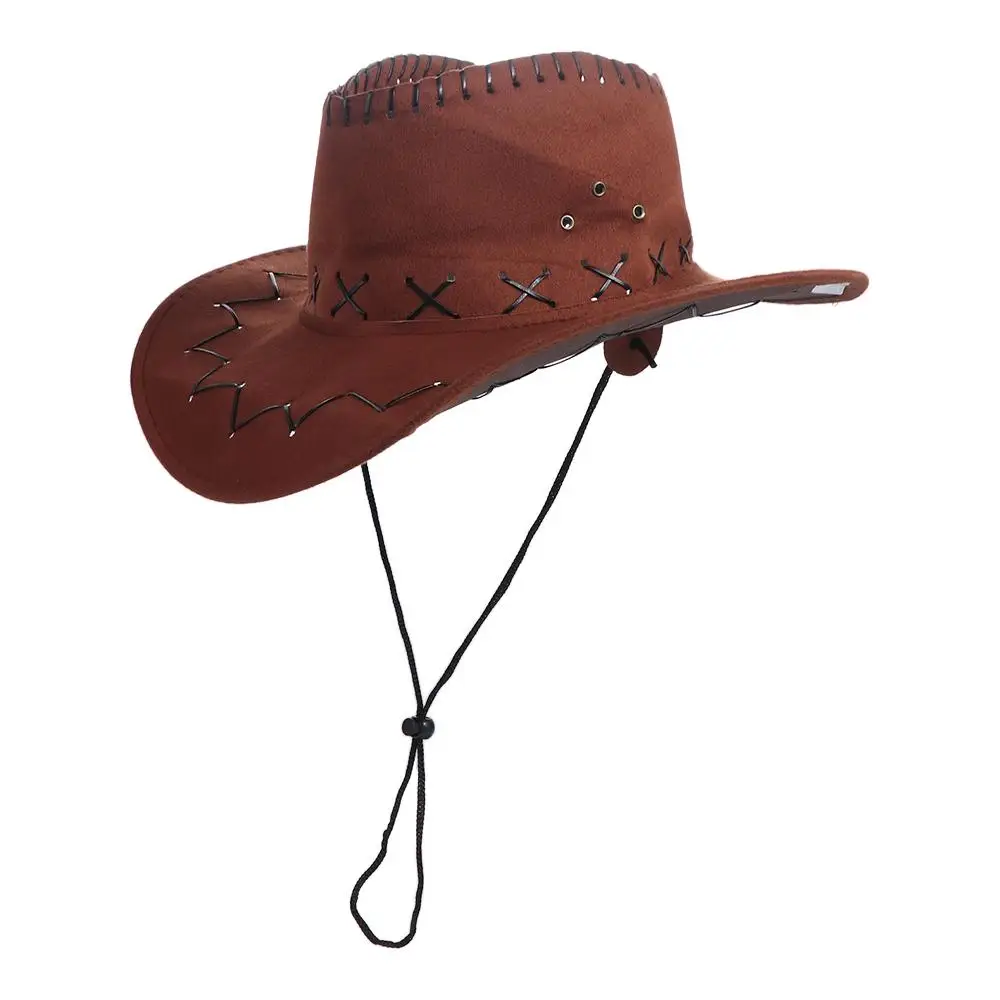 

Cool Leisure Girl Cap For Women Men Beach Cap With Drawstring Knight Hat Sun Hat Western Cowboy Hat Cowgirl Hat