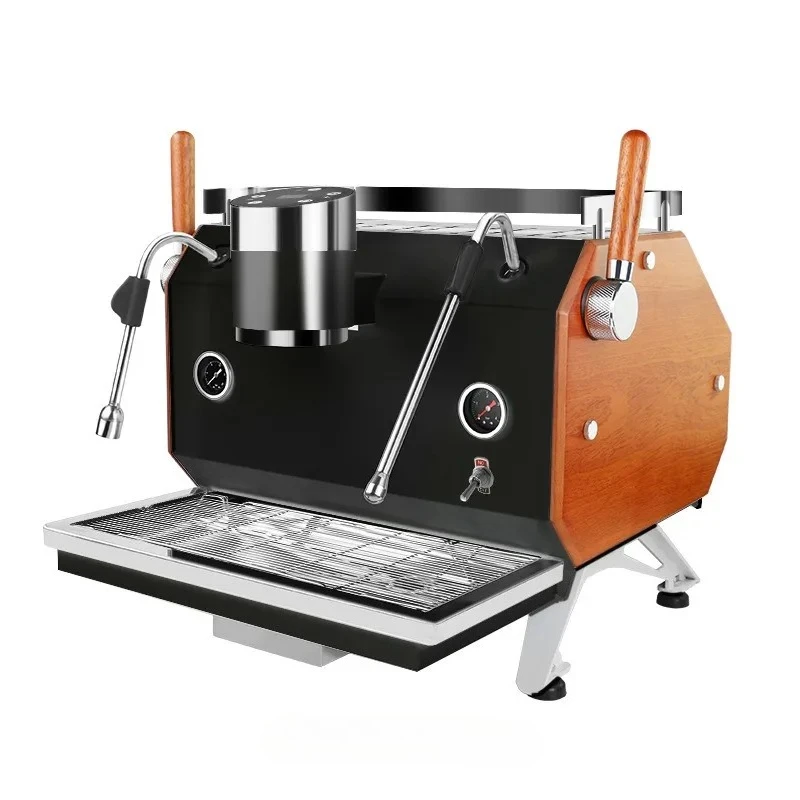 Commercial Coffee Machine Semi-automatic Office Stainless Steel Double-head Multi-function Coffee Shop Special Equipment