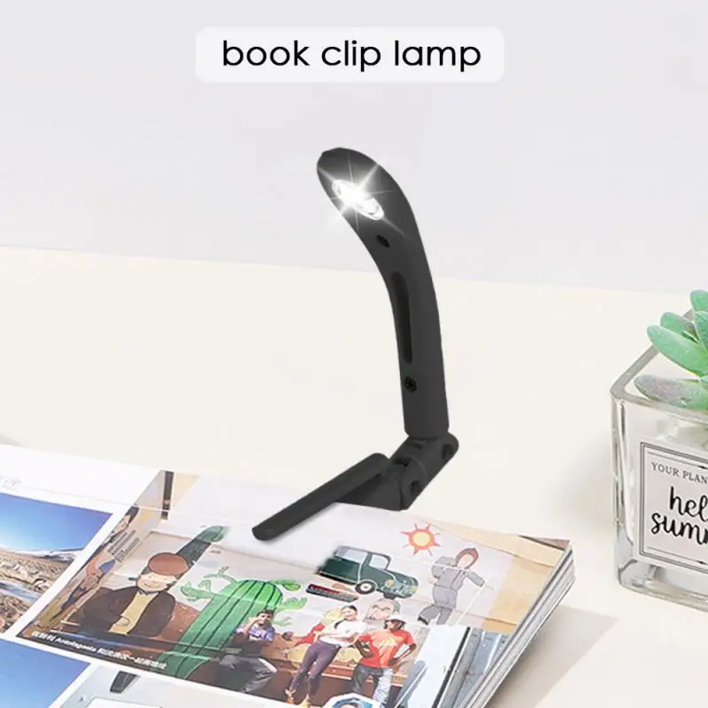 Book Clip Lamp Portable Plastic Home Decorations Bookmark Read Light Eye Protection Mini Lamparas Led Night Lights Flexible