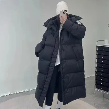 2023 yeni kış kadın kapşonlu Parkas x-uzun ceketler Casual kalın sıcak rüzgar geçirmez kadın dış giyim Streetwear kar giyim ceket ceket