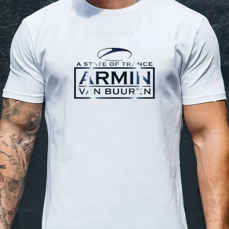 ARMIN VAN BUUREN BLAH 100% Cotton T-Shirt Dj Hip Hop Streetwear Tshirt Men Casual Fashion Trance Music Fans T Shirt Unisex Tops