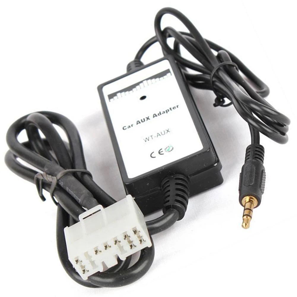 Car Accessories Wholesale WMA Decoder AUX Adapter CD 3.5mm AUX Input Audio 3.5mm Black Interface Adapter 12V DC