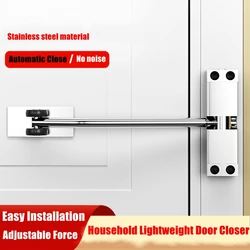 20-40kg Door Lock 180 Degree Automatic Durable Furniture Door Closer Stainless Steel Hardware Adjustable Surface Door Closer
