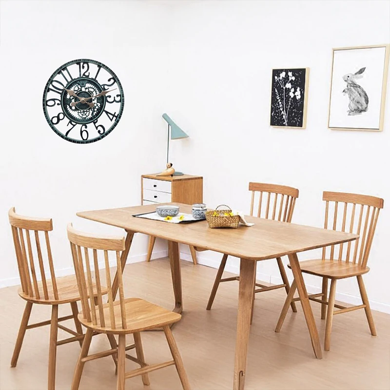 Hot Selling Waterproof Outdoor Wall Clock in Minimalist Style for Living Room and Garden, Great for Home Decor