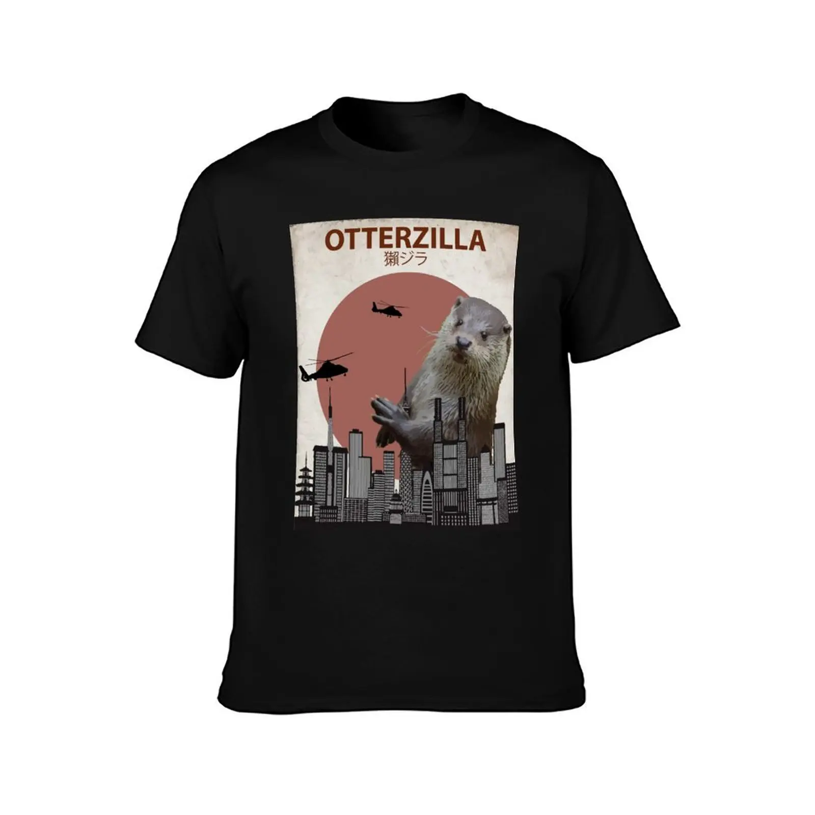 Otterzilla - Giant Otter Monster T-Shirt vintage vintage graphic tee Men's t shirts